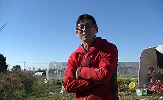 見学対応中